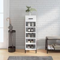 VidaXL Schoenenkast 30x35x105 cm bewerkt hout wit - thumbnail