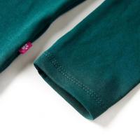 Kindershirt met lange mouwen hertenprint 92 donkergroen - thumbnail