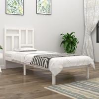 Bedframe zonder matras massief grenenhout wit 90x190 cm - thumbnail