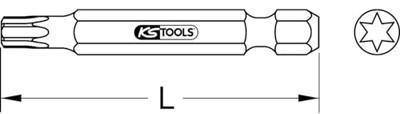 KS Tools 911.3378 9113378 Torx-bit T 7 Speciaal staal Vernikkeld E 6.3 5 stuk(s)