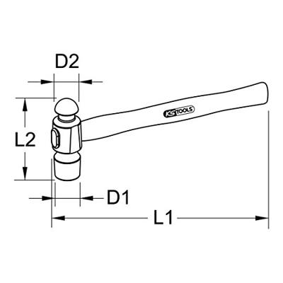 KS Tools 142.1508 1421508 Bankwerkershamer 300 g 290 mm 1 stuk(s)