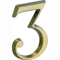 Artitec Mi Satori Huisnummer Roman 50mm-3 messing antiek - thumbnail