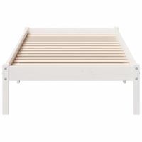 Bedframe extra lang zonder matras grenenhout wit 80x220 cm - thumbnail