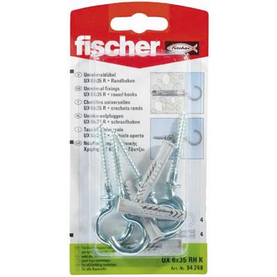 Fischer 94248 UX 6 x 35 RH K Universele pluggen 35 mm 6 mm 4 stuk(s)