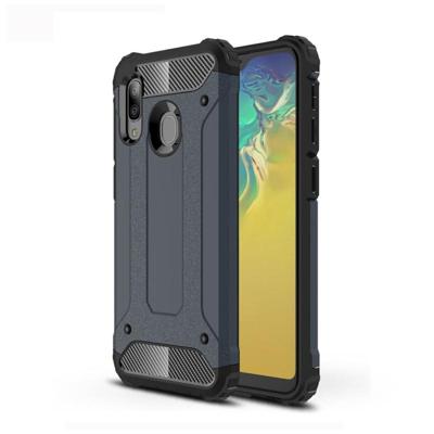 Magic Armor TPU + PC combinatie Case voor Galaxy A20e (marineblauw)