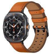Leren band met twin gesp - Lichtbruin - Samsung Galaxy Watch 8 - 40mm / 44mm - thumbnail