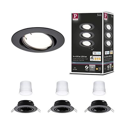Paulmann 92465 LED-inbouwlamp Set van 3 stuks LED 14.7 W Zwart (mat) Paulmann 92465 LED-inbouwlamp Set van 3 stuks LED 14.7 W Zwart (mat)