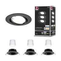 Paulmann 92465 LED-inbouwlamp Set van 3 stuks LED 14.7 W Zwart (mat) - thumbnail