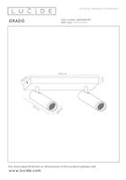 Lucide GRADO - Plafondspot - 2xGU10 (MR11) - Taupe - thumbnail