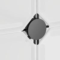 VidaXL Opbergmeubel met 9 vakken en deuren polypropeen transparant - thumbnail