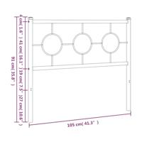 Hoofdbord 100 cm metaal zwart - thumbnail