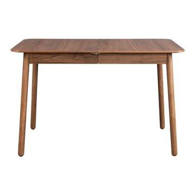 Zuiver Uitschuifbare Eettafel 'Glimps' Notenhout, kleur Bruin