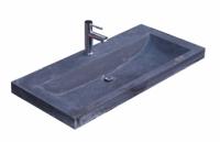 Lambini Designs Novara wastafel natuursteen 100cm met kraangat - thumbnail