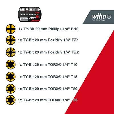 Wiha 42138 Bitset 8-delig Kruiskop Phillips, Kruiskop Pozidriv, Torx plus Wiha 42138 Bitset 8-delig Kruiskop Phillips, Kruiskop Pozidriv, Torx plus