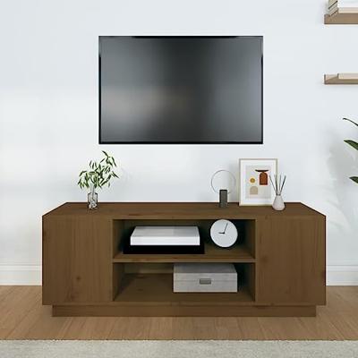 Tv-meubel 110x35x40,5 cm massief grenenhout honingbruin