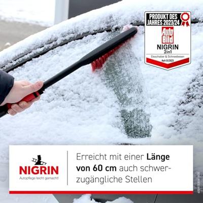 NIGRIN Kunststof IJskrabber / sneeuwbezem Softgrip