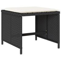 17-delige Tuinset met kussens poly rattan zwart - thumbnail