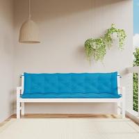 Tuinbankkussens 2 st 200x50x7 cm oxford stof lichtblauw - thumbnail