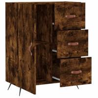 Dressoir 69,5x34x90 cm bewerkt hout gerookt eikenkleurig - thumbnail