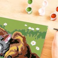 Ravensburger CreArt Schilderen op nummer slapende katten en honden - thumbnail