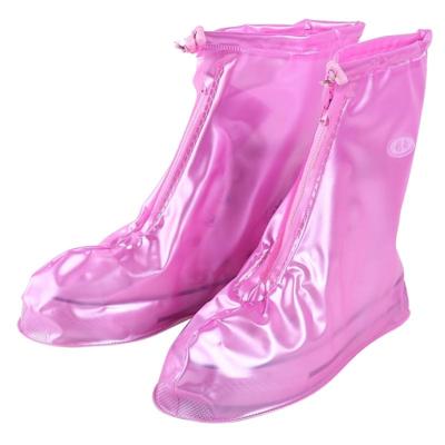 Mode PVC antislip-waterdichte dik-zolen Cover schoenmaat: S (roze) Mode PVC antislip-waterdichte dik-zolen Cover schoenmaat: S (roze)