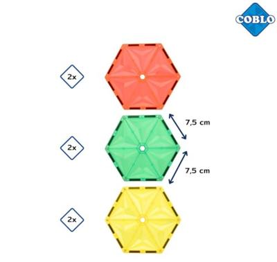 Coblo classic hexagon 6 stuks