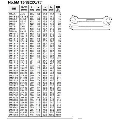 Bahco steeksleutel 13-15 mm | 6M-13-15 Bahco steeksleutel 13-15 mm | 6M-13-15
