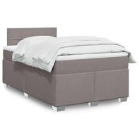 Boxspring met matras stof taupe 120x190 cm - thumbnail