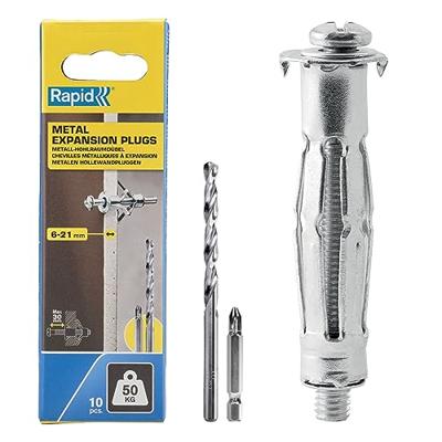 Rapid Hollewandpluggen | Ø13x52 | Voor 6-21 mm plaatdikte | 50kg draagkracht | 10 stuks in een doos - 5001553