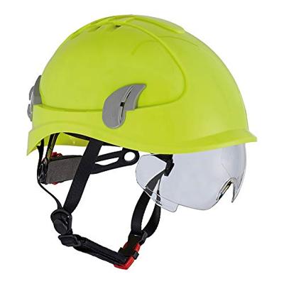 Veiligheidshelm Hi-Vis geel met bril en ventilatie Cerva Alpinworker