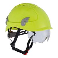 Veiligheidshelm Hi-Vis geel met bril en ventilatie Cerva Alpinworker - thumbnail