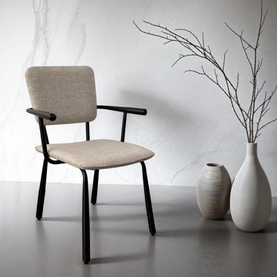 Brix Eetkamerstoel 'Finn' kleur Beige/Zwart Brix Eetkamerstoel 'Finn' kleur Beige/Zwart