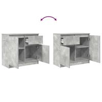 Dressoir met lade 71x35x65 cm spaanplaat betongrijs - thumbnail