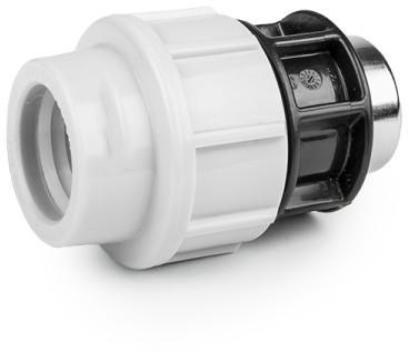 Schroefbus voor PE/tyleen - 25mm x 1 binnendraad - 16 bar