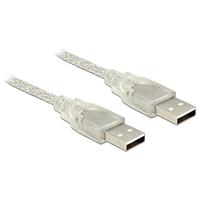 DELOCK kabel USB 2.0 type A stekker > USB 2.0 type A stekker 0,5 m transparant - thumbnail