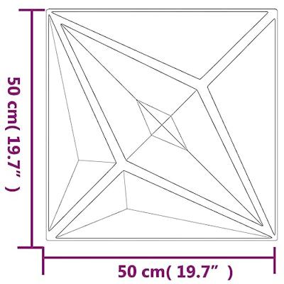 VidaXL 12 st wandpanelen ster 3 m² 50x50 cm xps zwart