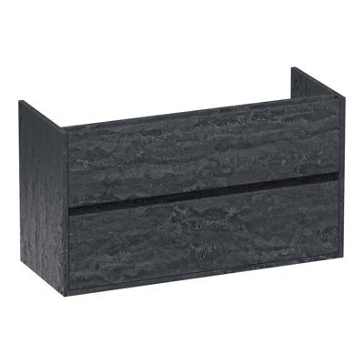 Brauer Adore - Onderkast Ondiep - 100 cm - met 2 Softclose Lades Greeploos en 1 Sifon Uitsparing - Damascus