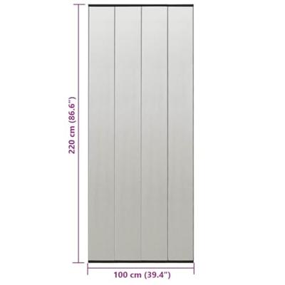 VidaXL Vliegengordijn 100x220 cm polyester mesh zwart VidaXL Vliegengordijn 100x220 cm polyester mesh zwart