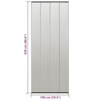 VidaXL Vliegengordijn 100x220 cm polyester mesh zwart - thumbnail