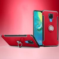 Schokbestendig auto magnetische geval met 360 graden roterende Armor ring voor Huawei mate 20 X (rood) - thumbnail