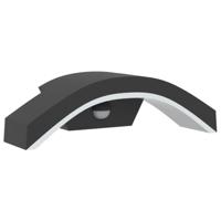 VidaXL Buitenwandlampen 2 st led met sensors gegoten aluminium zwart - thumbnail