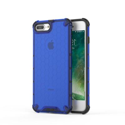 Schokbestendige honingraat PC + TPU beschermhoes voor iPhone 6 plus & 6s plus (blauw)