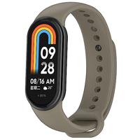 By Qubix - Siliconen bandje - Grijsbruin - Compatible met Xiaomi Smart Band 8 & 9 - Compatible Xiaomi bandje - thumbnail