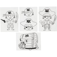 Creativ Company Vellen krimpfolie met motieven piraten, 4st. - thumbnail