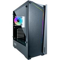 Azza APOLLO 430B DF2 computerbehuizing Midi ATX Tower Zwart, Transparant - thumbnail
