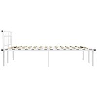 vidaXL Bedframe metaal wit 160x200 cm - thumbnail