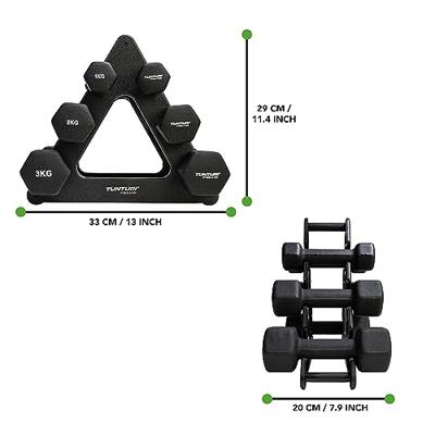 Tunturi Dumbbell Set | Met Opbergrek | Neopreen l 1 t/m 3 kg - thumbnail