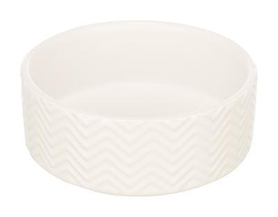 TRIXIE VOERBAK / DRINKBAK WAVE KERAMIEK WIT 20 CM 1,6 LTR TRIXIE VOERBAK / DRINKBAK WAVE KERAMIEK WIT 20 CM 1,6 LTR
