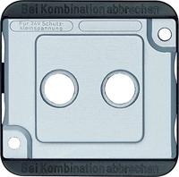 Merten 294660 Afdekking Pantser Zilver (mat) 1 stuk(s) - thumbnail