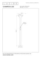 Lucide CHAMPION-LED - Leeslamp - Ø 30 cm - LED Dimb. - 3000K - Zwart - thumbnail